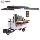 4 bánh Xe bán hàng cà phê ngoài trời tự động Bột sơn Xe đạp cà phê di động