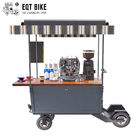 Xe đạp cà phê bán hàng tự động ngoài trời 48V với bàn làm việc bằng thép không gỉ