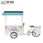 EQT 138L hoặc 110L Xe ba bánh chở hàng phía trước Xe đạp kem để bán hàng Xe ba bánh chạy bằng năng lượng DC Xe ba bánh thực phẩm Trike