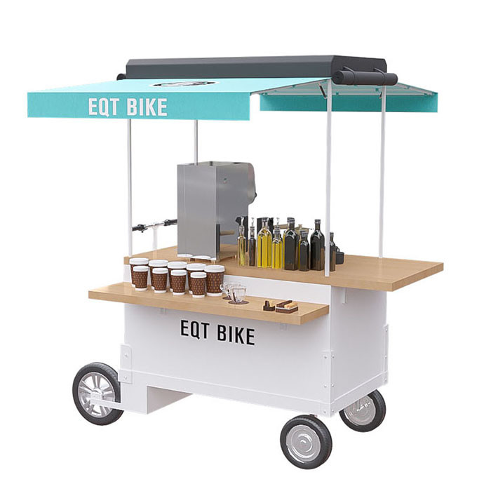 Giỏ đồ uống thương mại ổn định, xe bán hàng tự động cho xe đạp uống trà