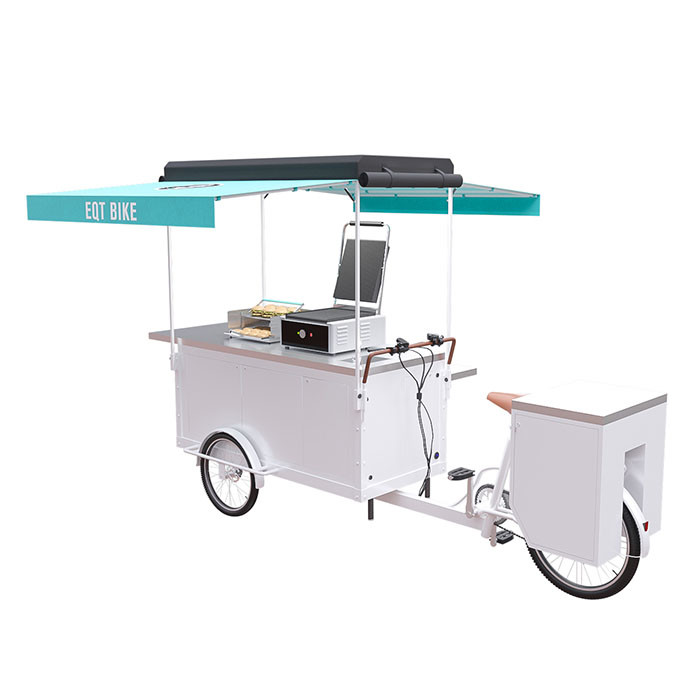 Tùy chỉnh Burger Food Cart Khung thép carbon với khả năng chịu tải cao