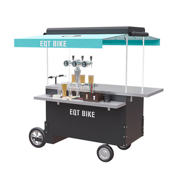 Cấu trúc hộp xe đạp bán hàng bia trên đường phố di động